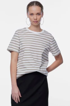 Pieces T-Shirts & Toppe<Pcria Ss Tee Stripes