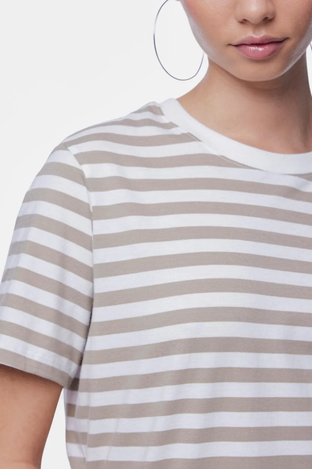 Pieces T-Shirts & Toppe<Pcria Ss Tee Stripes