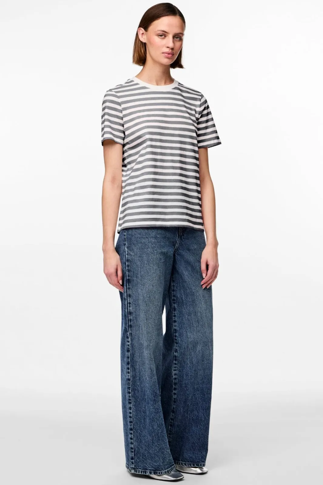Discount Pcria Ss Tee Stripes T-Shirts & Toppe
