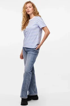 Hot Pcria Ss Tee Stripes T-Shirts & Toppe