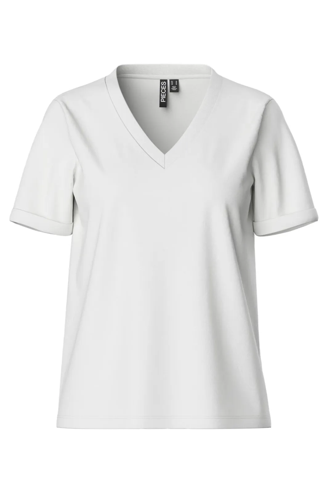 Pieces T-Shirts & Toppe<Pcria Ss V-Neck Solid Tee