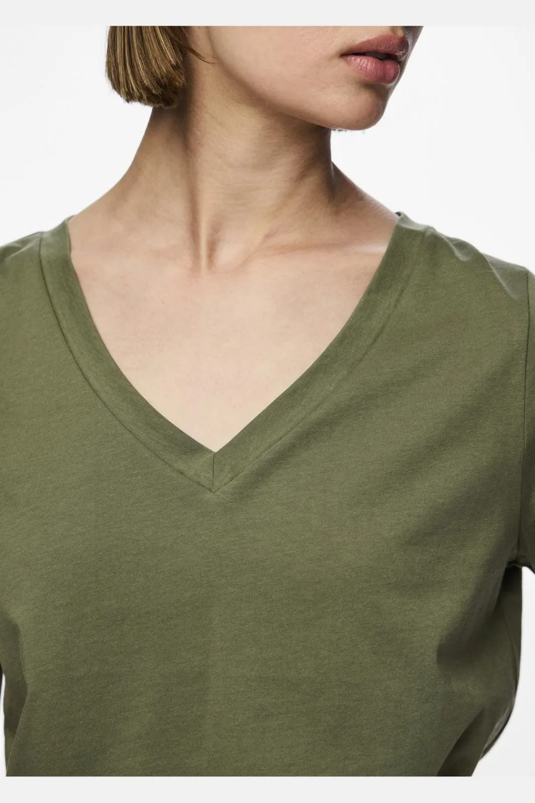Discount Pcria Ss V-Neck Solid Tee T-Shirts & Toppe