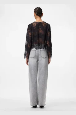 Pieces Bluser & Skjorter<Pcrinne Ls Lace Top Kca