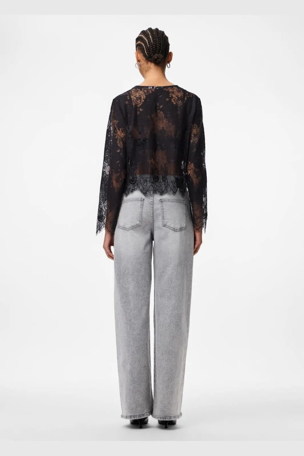 Pieces Bluser & Skjorter<Pcrinne Ls Lace Top Kca