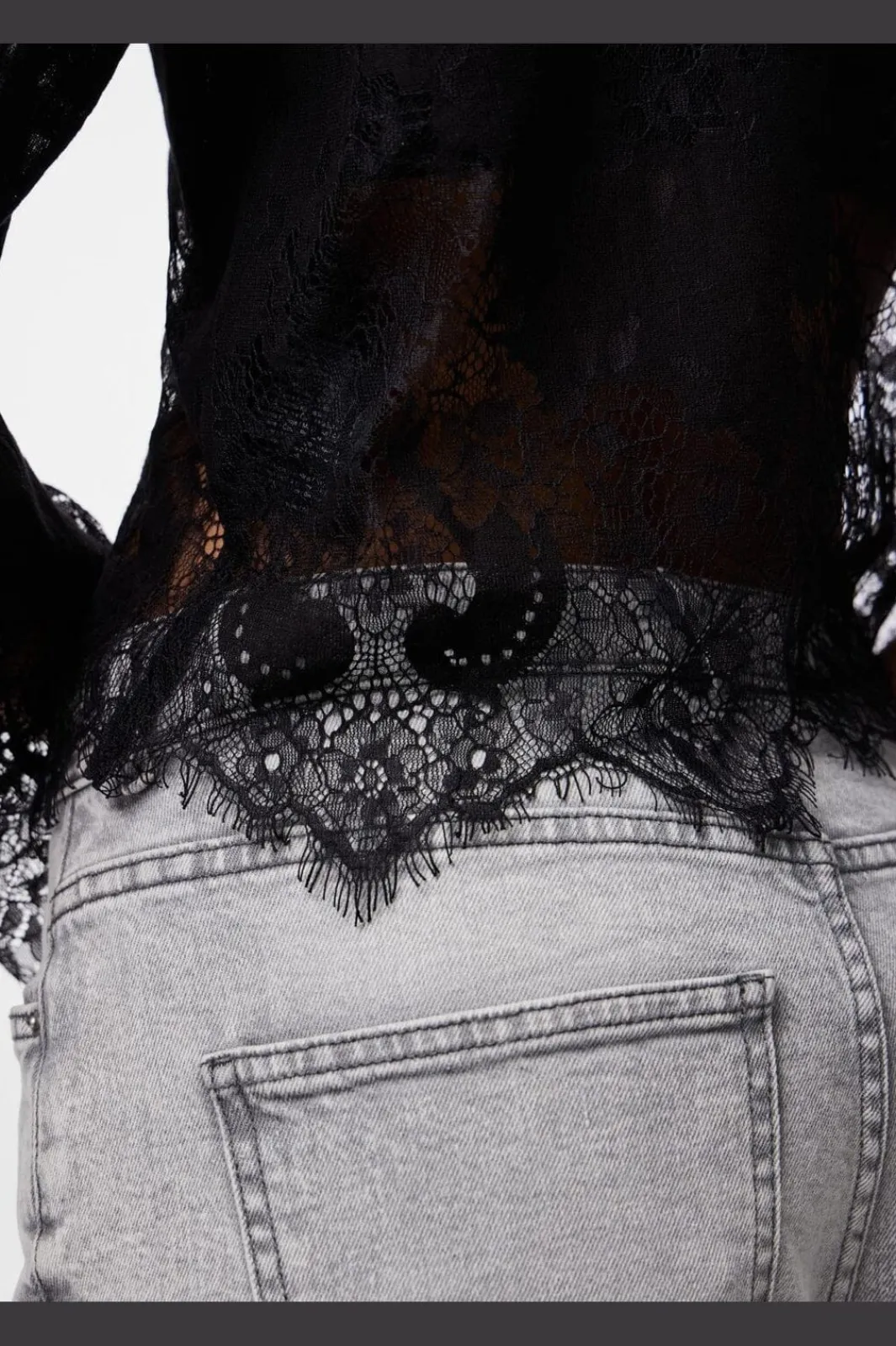 Pieces Bluser & Skjorter<Pcrinne Ls Lace Top Kca