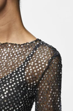 Pieces T-Shirts & Toppe<Pcrissi Ls Sequins Top