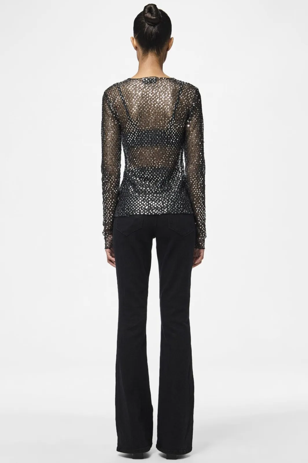 Pieces T-Shirts & Toppe<Pcrissi Ls Sequins Top