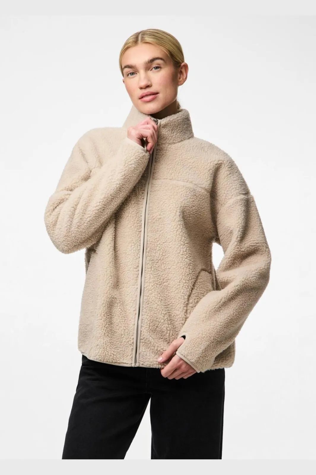 Hot Pcsadia Ls Teddy Jacket Overtøj & Jakker
