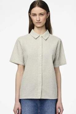 New Pcsally Ss Shirt Sæt 🛍️|Bluser & Skjorter