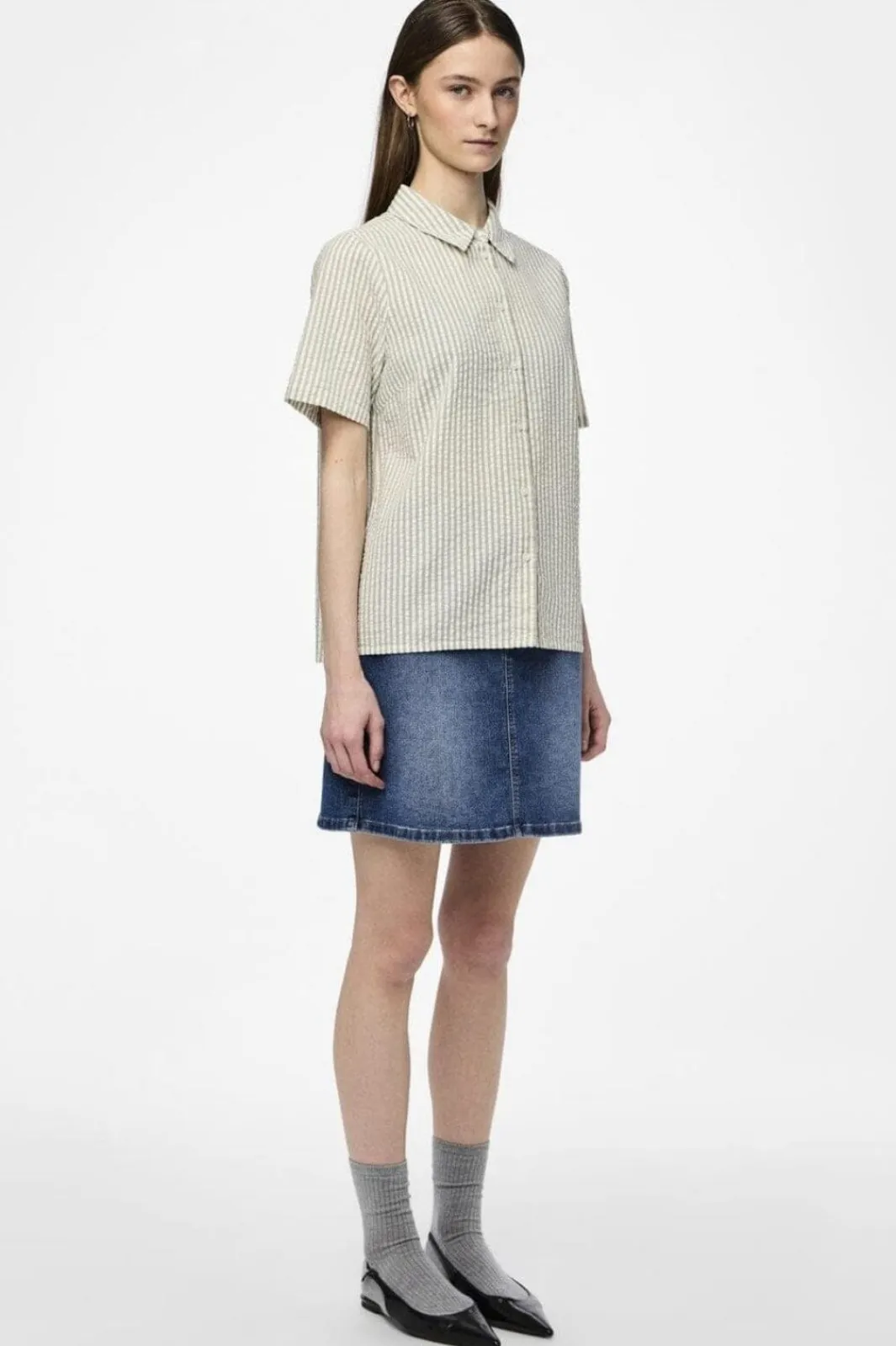 New Pcsally Ss Shirt Sæt 🛍️|Bluser & Skjorter