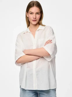 Pcsatinka 2/4 Shirt Bluser & Skjorter|Ammevenligt Tøj