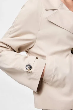 Online Pcscarlett Ls Short Trenchcoat Overtøj & Jakker