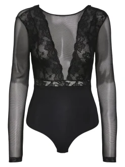 Pieces Bluser & Skjorter|Nattøj & Lingeri<Pcsicca Ls Bodystocking