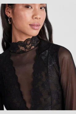 Sale Pcsicca Ls High Neck Bodystocking Bluser & Skjorter