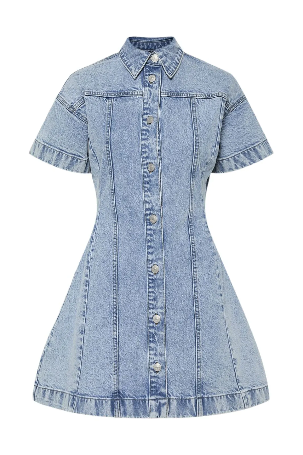 Best Pcsilke A-Shape Denim Dress Kjoler|Ammevenligt Tøj