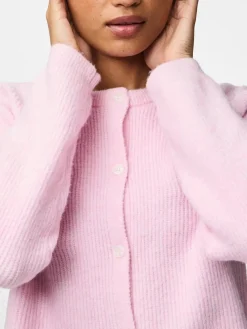 Outlet Pcsilly Ls O-Neck Knit Cardigan Cardigans