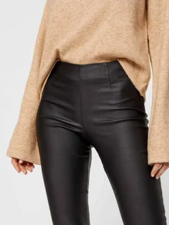 Hot PcSkin Paro HW Coated Leggings Bukser, Jeans & Leggings