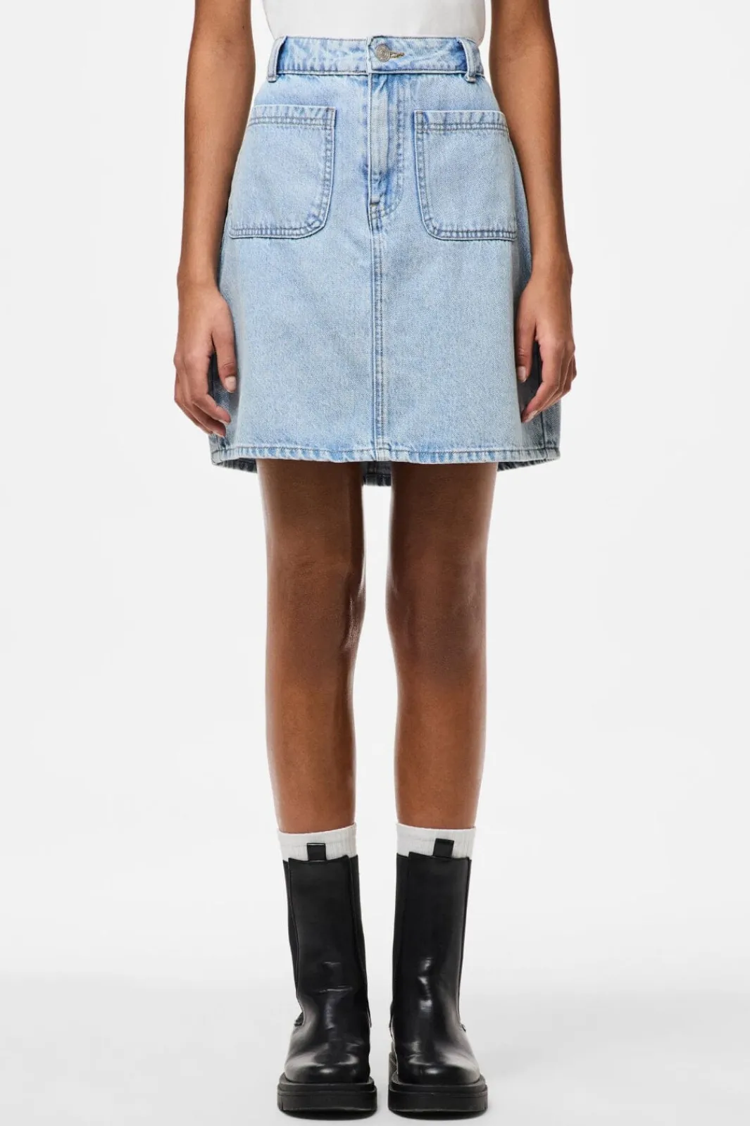 Outlet Pcsky Mini Denim Skirt Nederdele