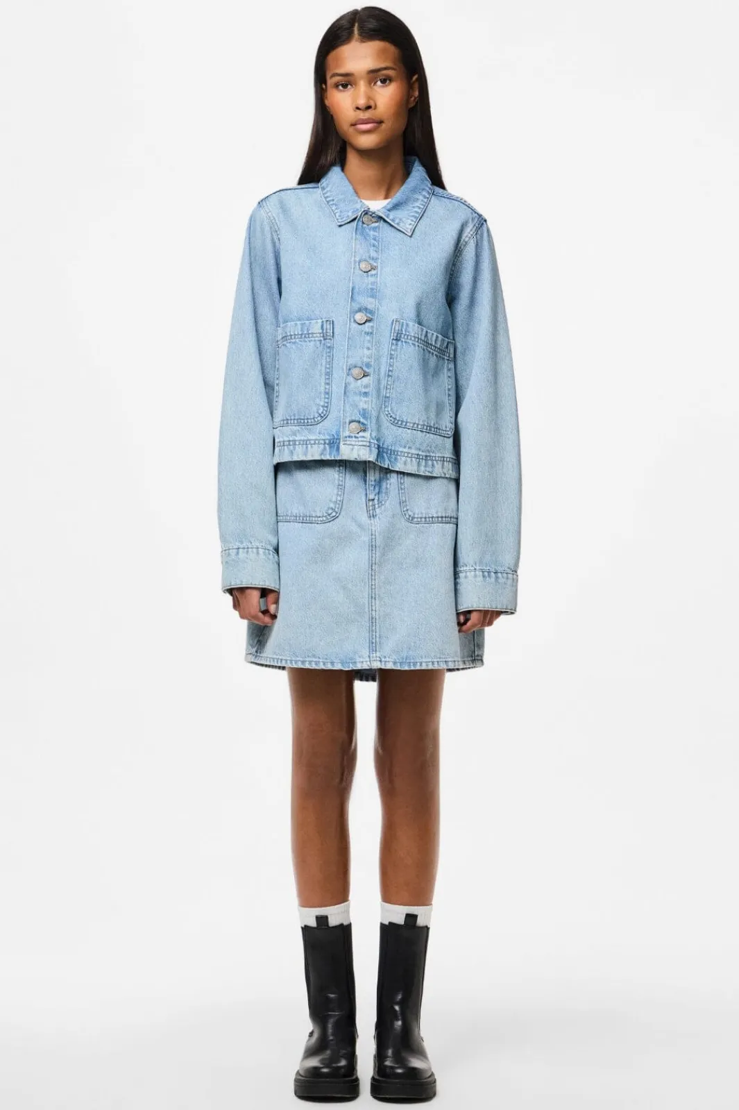 Outlet Pcsky Mini Denim Skirt Nederdele