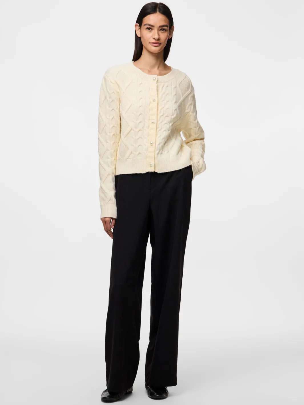 Clearance Pcsofia Ls O-Neck Knit Cardigan Cardigans|Ammevenligt Tøj