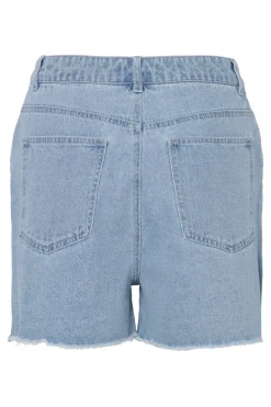 Pieces Shorts<Pctamra Rhinestone Denim Shorts