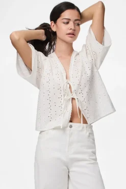 Pctyla 2/4 V-Neck Tie Top Pp Sæt 🛍️|T-Shirts & Toppe