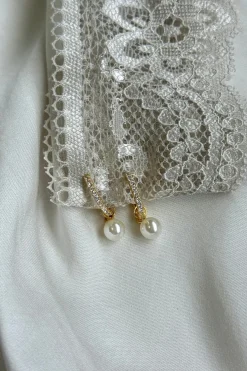 Clearance Pearl And Stone Earing Øreringe