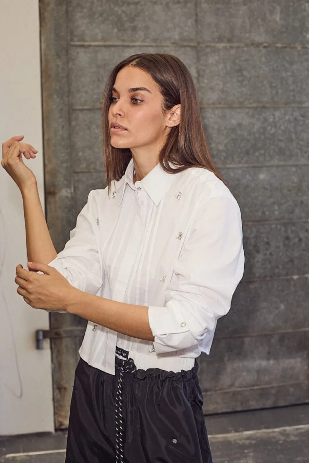 Pearl Crop Shirt HL10334 Bluser & Skjorter|Ammevenligt Tøj