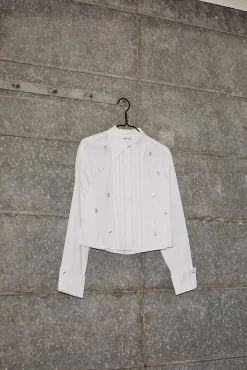 Pearl Crop Shirt HL10334 Bluser & Skjorter|Ammevenligt Tøj