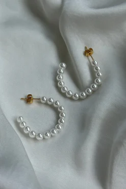 Online Pearl Ear Hoop Øreringe