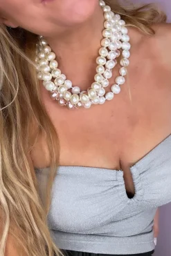 Online Pearl Necklace N1612 Halskæder