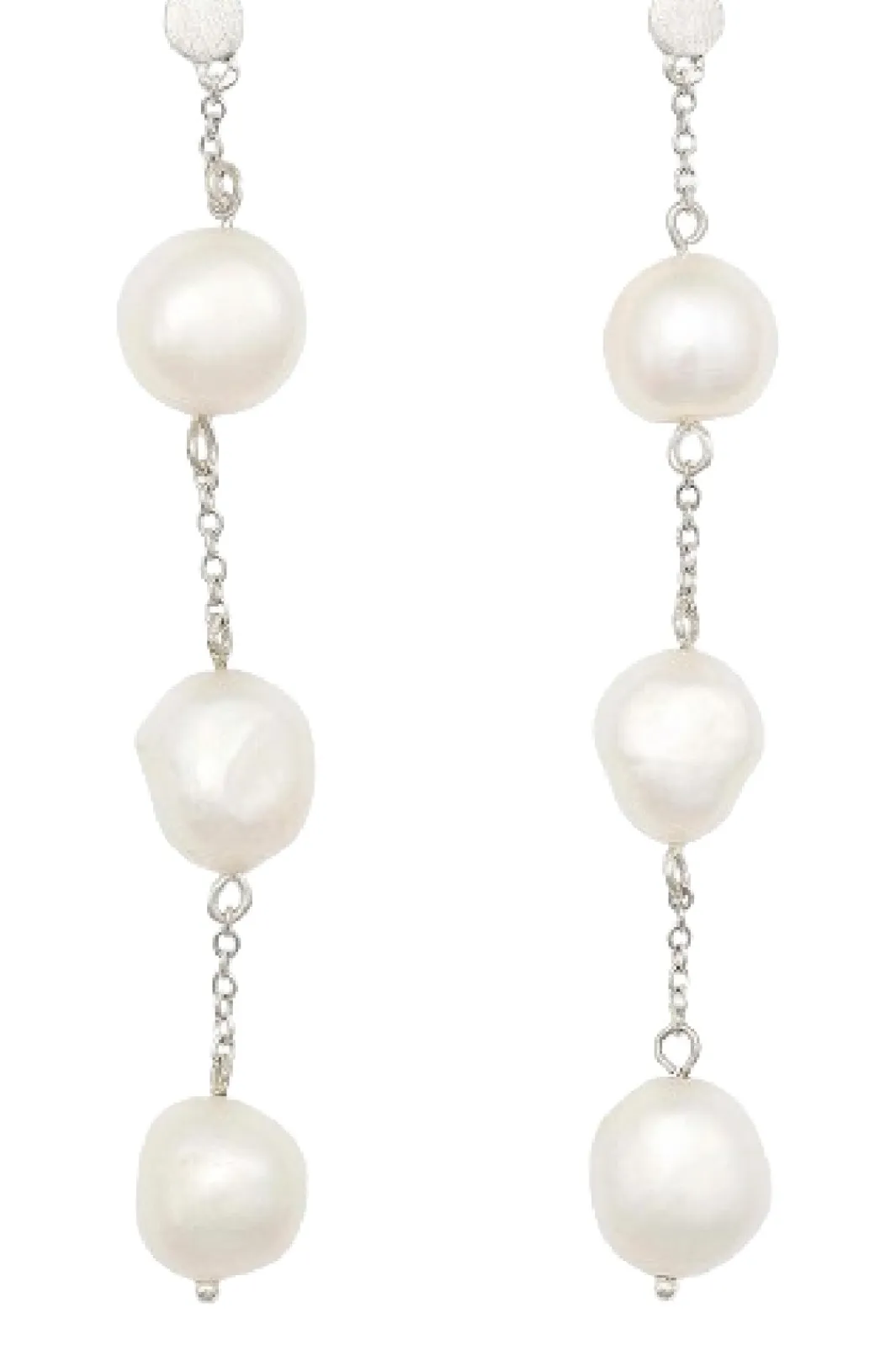 Best 3-Pearls Earchain Øreringe