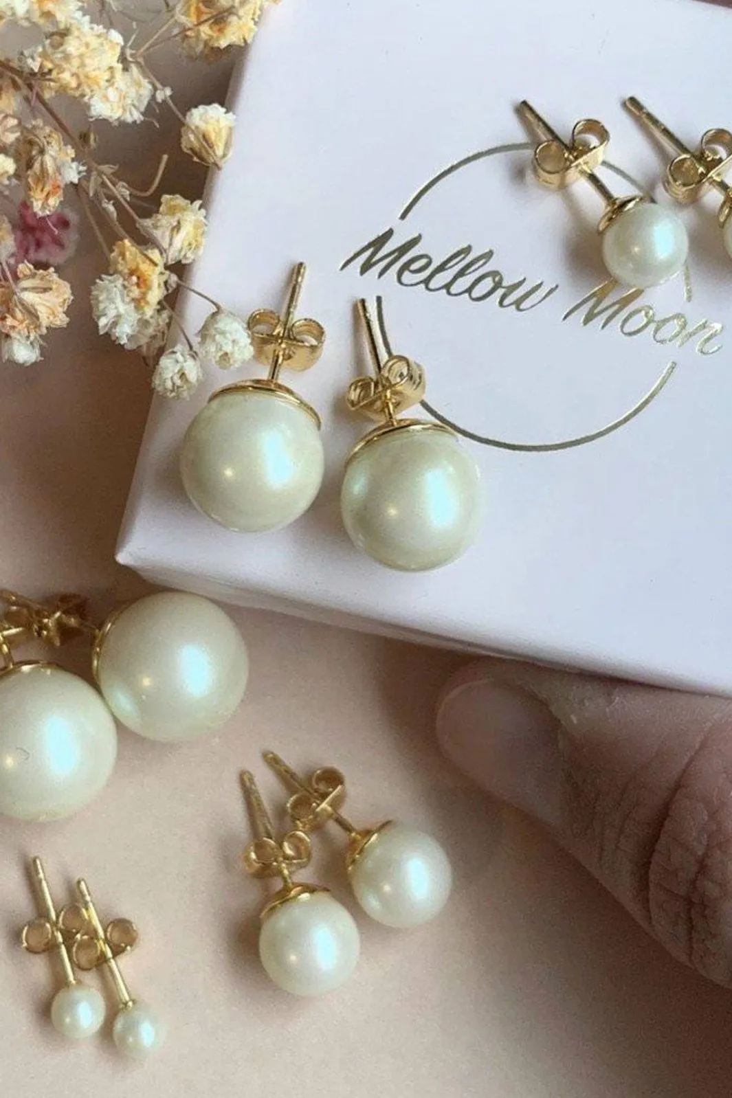 Mellow Moon Øreringe<Perle Øreringe