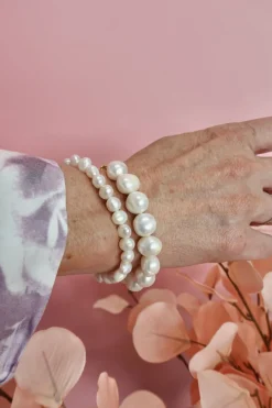 Sale Perlearmbånd m. Forgyldt Perle Armbånd