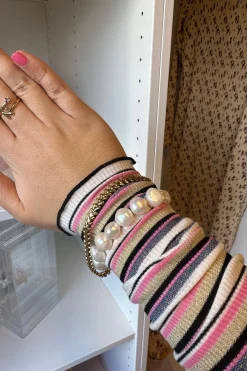 Sale Perlearmbånd m. Forgyldt Perle Armbånd