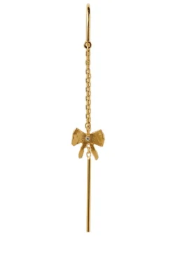 Stine A Øreringe<Petit Bow Double Chain Earring