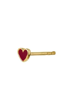 Petit Love Heart Earring Golden Øreringe