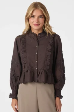 Neo Noir Bluser & Skjorter|Ammevenligt Tøj<Petrine Embroidery Blouse 161136