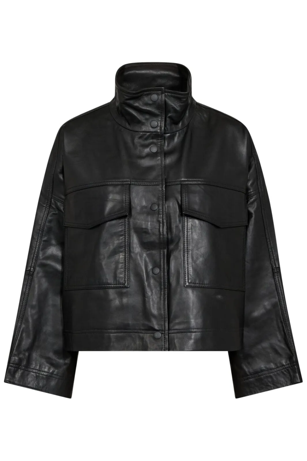 Clearance Phoebecc Leather Box Jacket 30260 Overtøj & Jakker