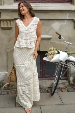 Hot Pillina Crochet Knit Skirt 165220 Nederdele