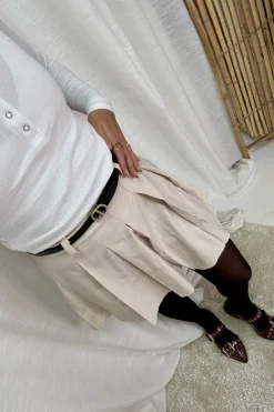 Outlet Pleated Trapeze Skirt Nederdele