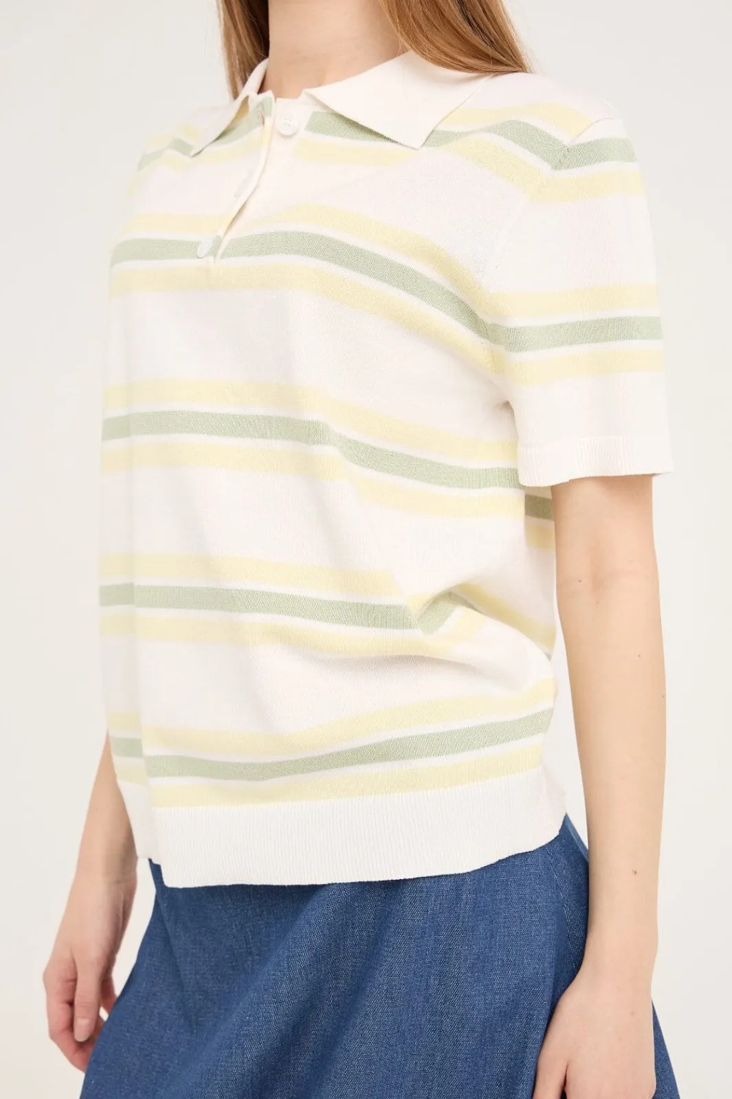 Polo Stripe Knit Blouse AV5060 Bluser & Skjorter