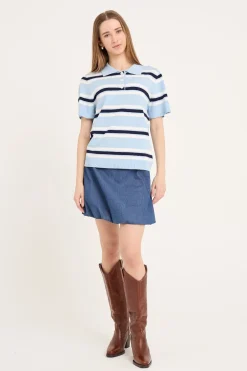 A-View Bluser & Skjorter<Polo Stripe Knit Blouse AV5060