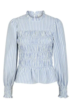 Neo Noir Bluser & Skjorter<Possa Stripe Smock Blouse 164667