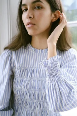 Neo Noir Bluser & Skjorter<Possa Stripe Smock Blouse 164667