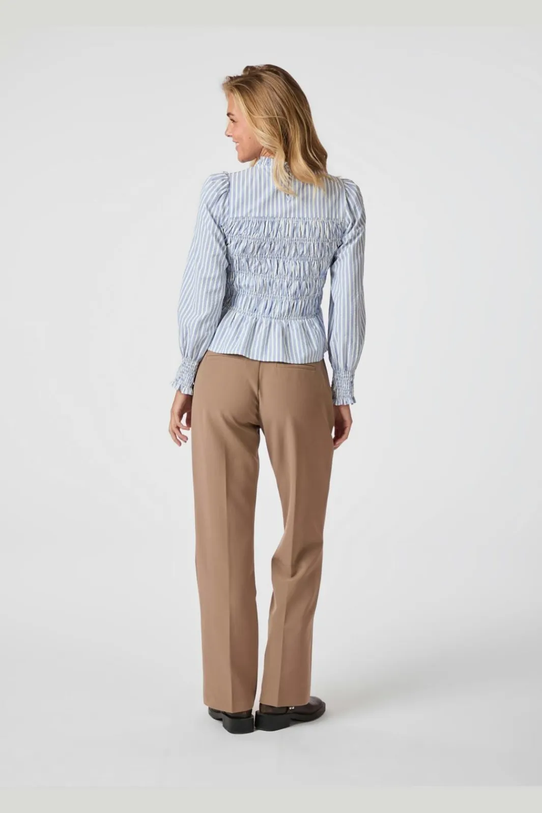 Neo Noir Bluser & Skjorter<Possa Stripe Smock Blouse 164667