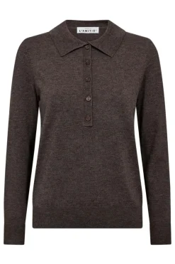 Haute L'Amitié Bluser & Skjorter|Strik<Premiere Ls Polo Knit HL10004