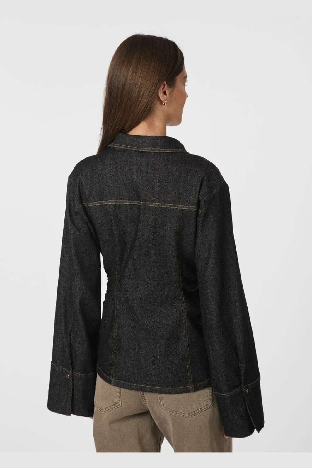 New Rabia Denim Shirt 166018 Bluser & Skjorter|Ammevenligt Tøj