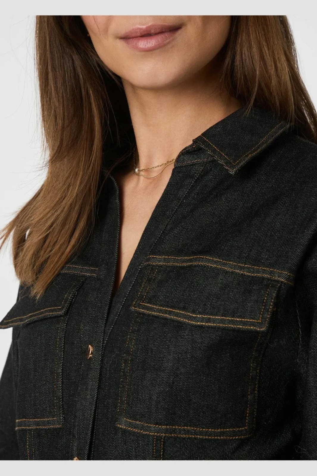 New Rabia Denim Shirt 166018 Bluser & Skjorter|Ammevenligt Tøj