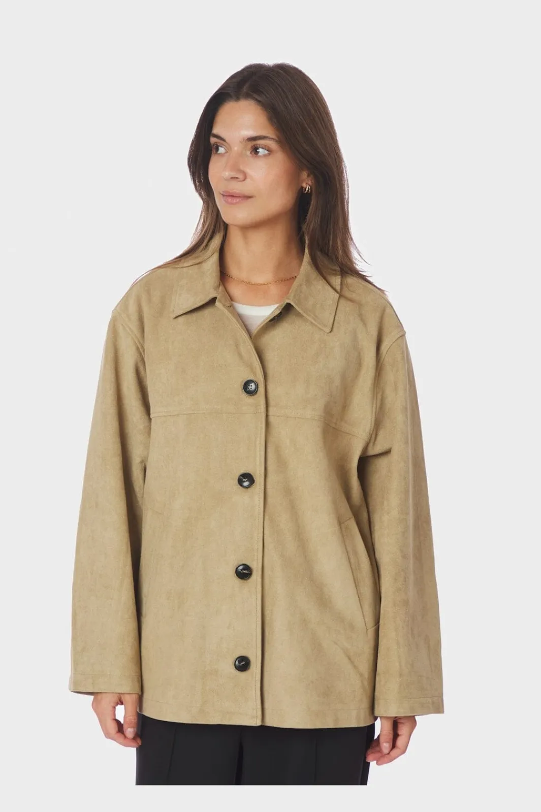 Sale Ravina Faux Suede Jacket 167352 Overtøj & Jakker